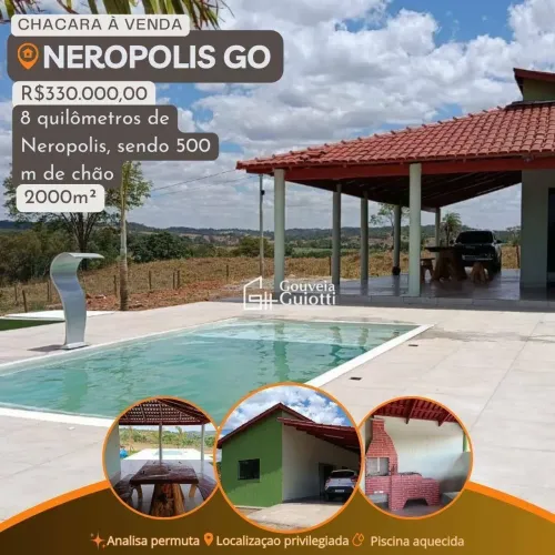 Chácara em Nerópolis | PISCINA AQUECIDA, 500 METROS DE CHÃO!!