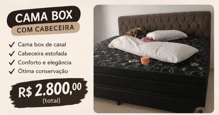 CAMA SUPER KING + CABECEIRA