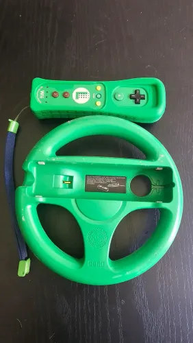 Controle Wii remoto original versão verde Luigi
