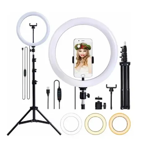 Kit  Led Ring Light Tripé Suporte Celular 