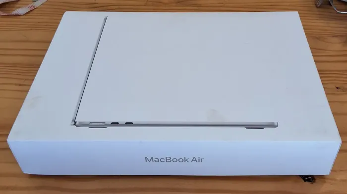 Caixa vazia de MacBook Air Apple 2024 13inch