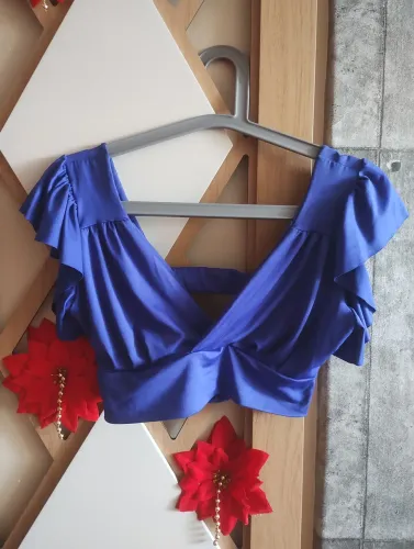 Cropped azul 