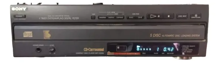 Cd Player Sony Cdp C502m Carrossel 5 Cd's # (Usado)