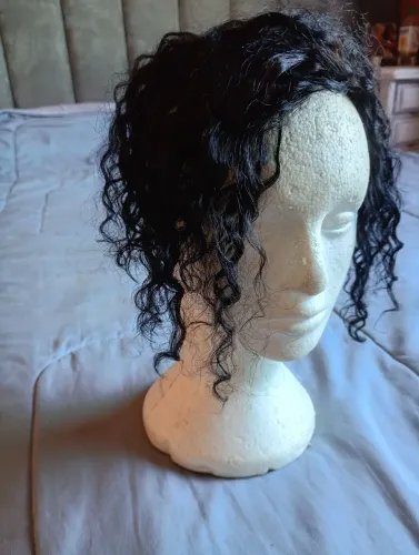 Franjão cabelo humano cacheado top clousure 