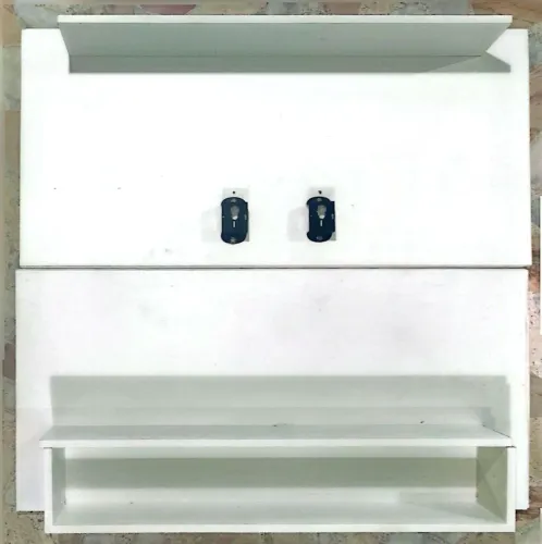 Rack de Parede MDF Branco pra Tv até 50Poleg.Nicho!