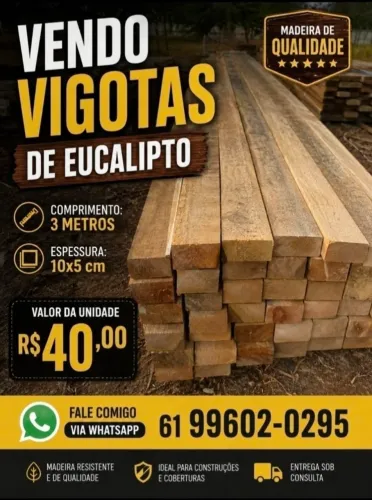 Vigota de eucalipto 10x5