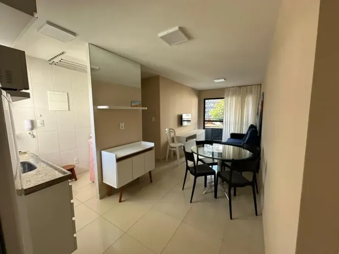 APARTAMENTO PARA ALUGUEL EM BOA VIAGEM POSSUI 57 METROS 2 QUARTOS MOBILIADO TODO NASCENTE 