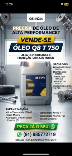 BD ÓLEO Q8 T750 15W40