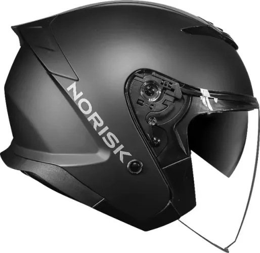 Capacete Aberto Norisk City Preto Fosco c/ Óculos interno