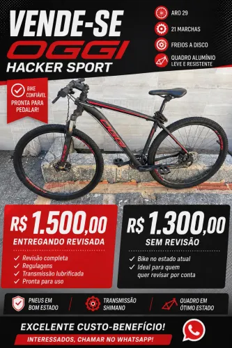 Bicicleta oggi hacker aro 29 