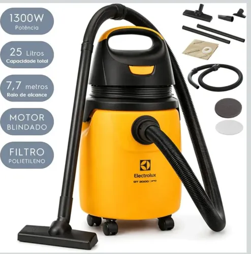 Aspirador de Pó e Água Electrolux 1300W 20L Profissional com Função Sopro