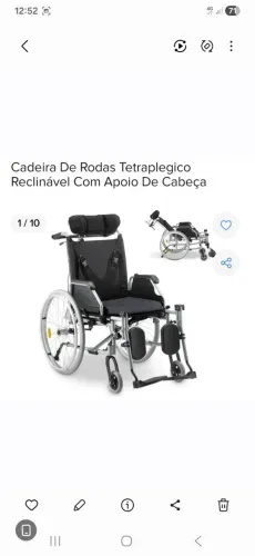 Cadeira de rodas semi nova para parablegicos/tetraplégico com capa