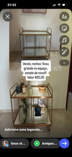 Carrinho bar/decoração NOVO