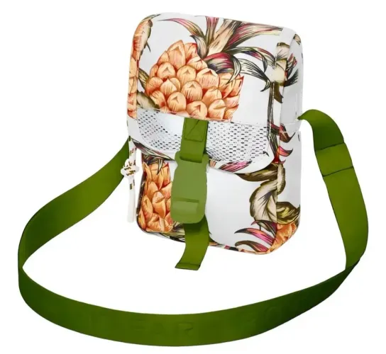 Bolsa Transversal Farm Fervo Suco de Abacaxi Branco Com Alça Verde