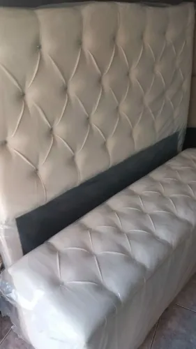 Promoção kit cabeceira e baú para cama box casal padrão 