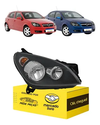 Farol Chevrolet Vectra 2006 2007 2008 Mascara Negra Novo L.d Direito/passageiro
