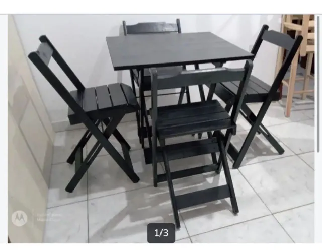 Mesas e cadeiras dobráveis NOVOS!!!