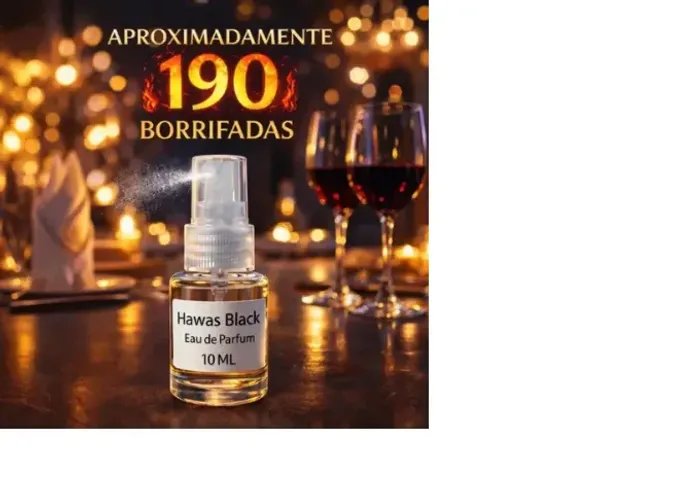 Perfume Árabe Hawas Black Masculino Eau De Parfum 10ml