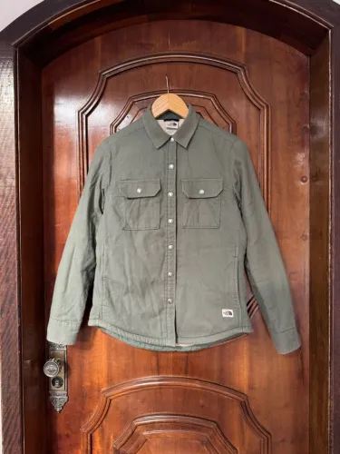 Jaqueta Camisa Masculina The North Face Campshire Snap Lã Forrada verde