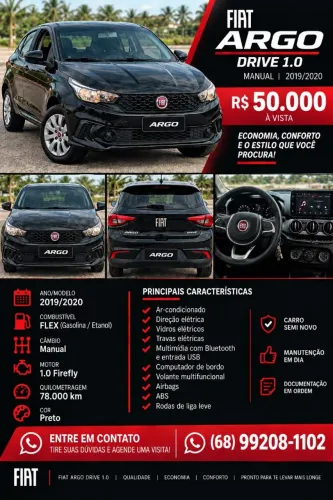 Fiat Argo Drive 1.0 6V Flex 2020
