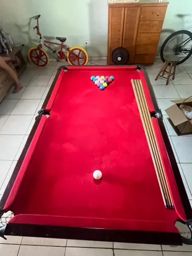 Mesa de Sinuca + Bolas + contador de pontos e Tacos