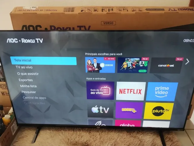 Smart TV AOC 50 polegadas 4K