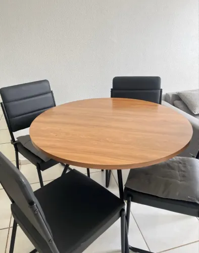 mesa 4 cadeiras mdf seminova