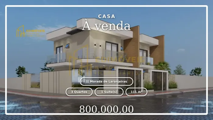 Arquitetura Moderna: Casa Duplex em Morada de Laranjeiras Esperando por Você!