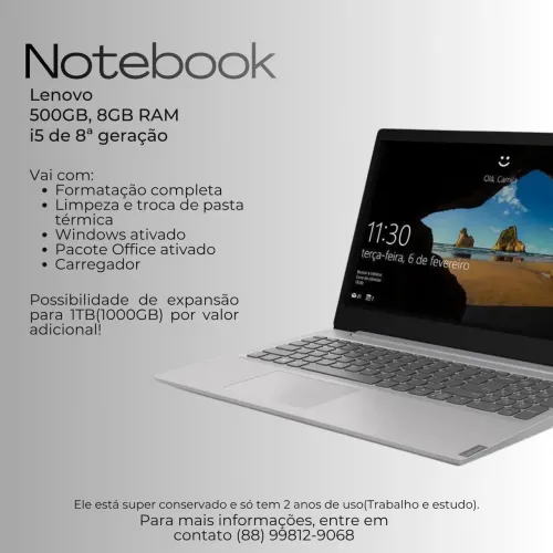 Notebook Lenovo Em Ótimo Estado