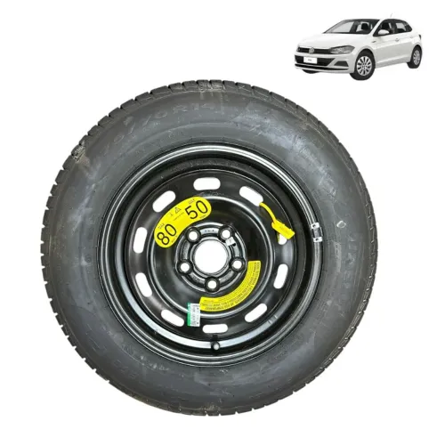 Roda estepe aro 14 pneu 175 70 vw polo virtus 5x100 2019