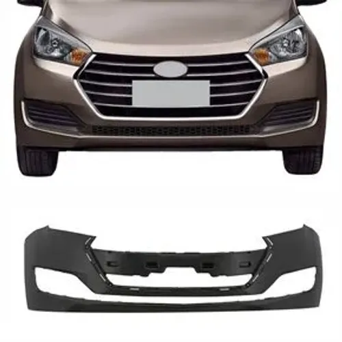 Parachoque Hyundai HB20 2016 à 2019 - Furo Farol Auxiliar - Preto Liso - R2A