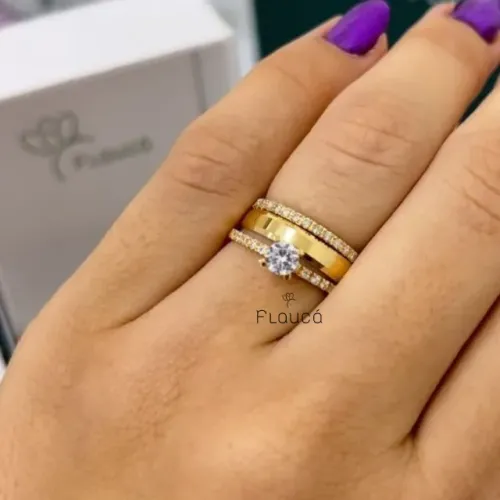 Alianças Casamento Ouro 18k 