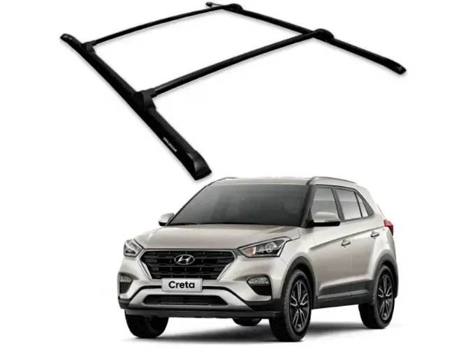 Rack Teto Bagageiro Hyundai Creta - Preto / Prata - Projecar