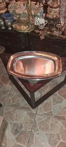 Bandeja Antiga oval em inox Bellini 44x31