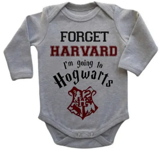Body Bebê Baby Roupa Nenê Harry Potter Hogwarsts Harvard Forget