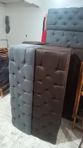 Puff baú 1.40 Suede - Novo