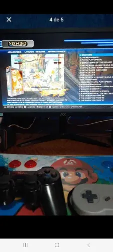 Fliperama portátil vai com 2 joystick. 