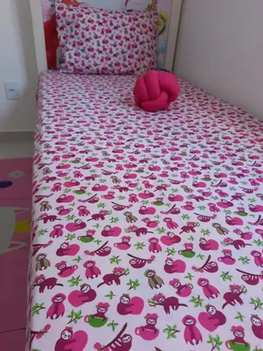 Kit lençol de cama infantil 2 peças  100% algodão