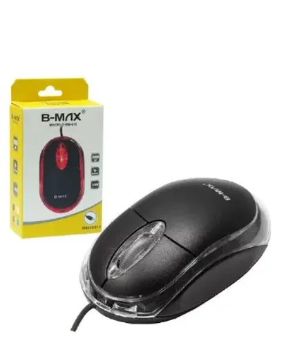 Mouse Com Fio Usb 1600dpi Mini Para Notebook Computador Ergonômico Cor Preto