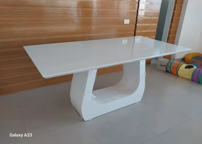 Mesa Alto Padrão 1.80x90 Vidro Laqueado Entrega Imediata
