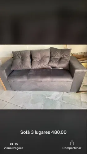 Sofá 3 lugares apenas 480,00