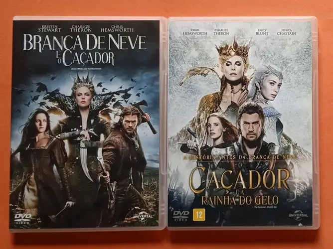 Dvd Branca de Neve e o Caçador 1 e 2