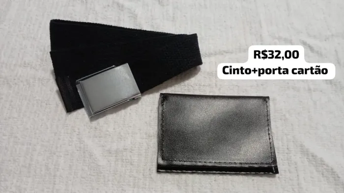 Cinto e Porta Cartão Masculino