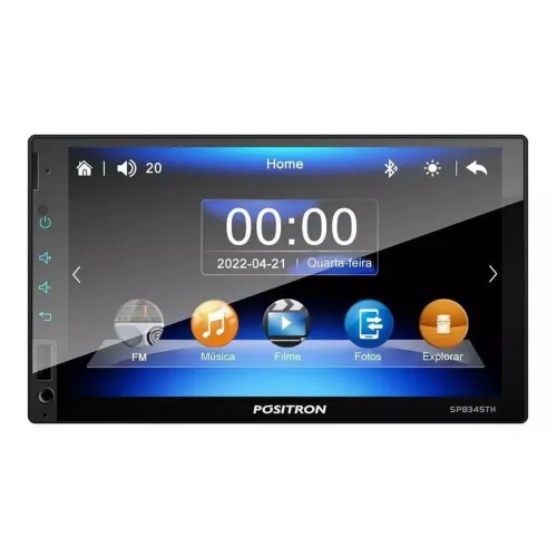 Aparelho central multimidia positron dvd tela 7 polegadas radio carro - produto nacional