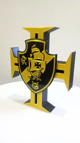 Escudo Dourado Vasco da Gama Cruz de Malta Dourada 2022/2023 Terceiro Uniforme