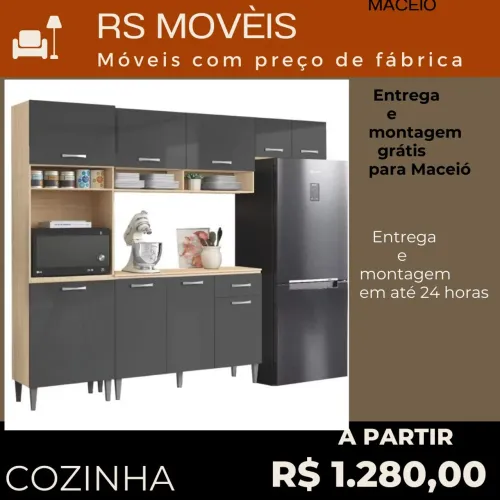 Armário de cozinha com balcão 9 Portas