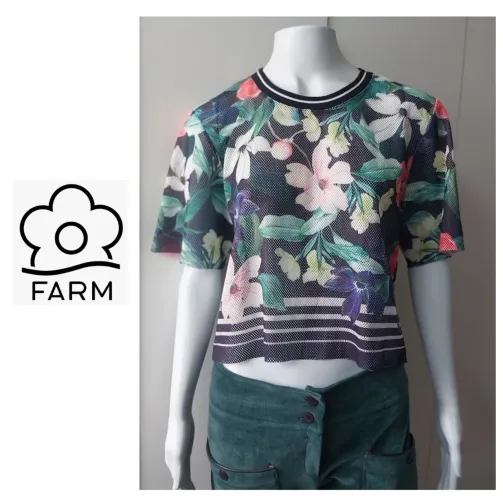 Farm Blusa tecido vazado 