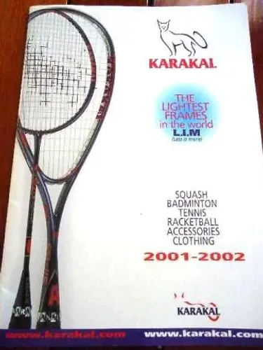 Catálogo Marca Karakal 2001 - 2002 Original Importado Excelente Estado