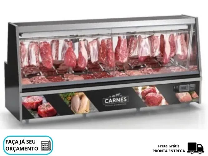 Balcão de Açougue 3M Preto Gelopar Novo 220v