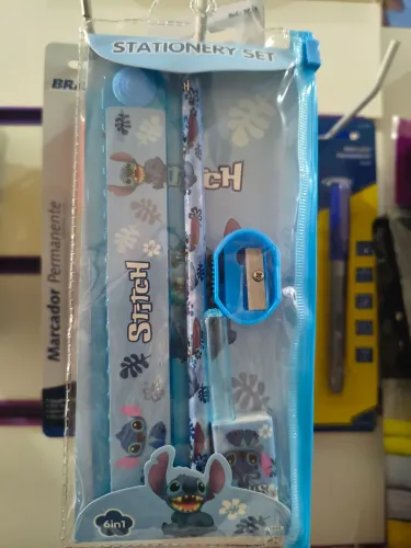 Kit Escolar Stitch 4 peças 